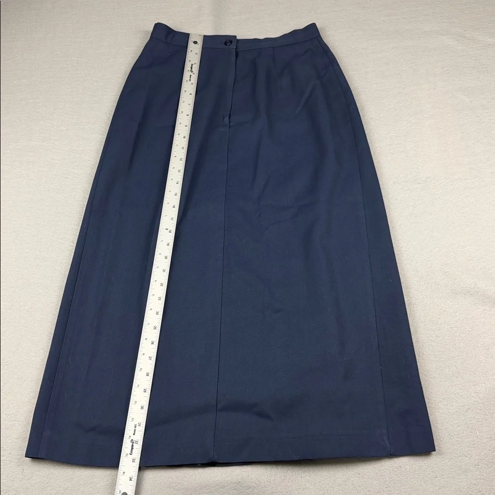 Michele Blue Pleated 100% Wool Long Skirt Academia Size Unknown